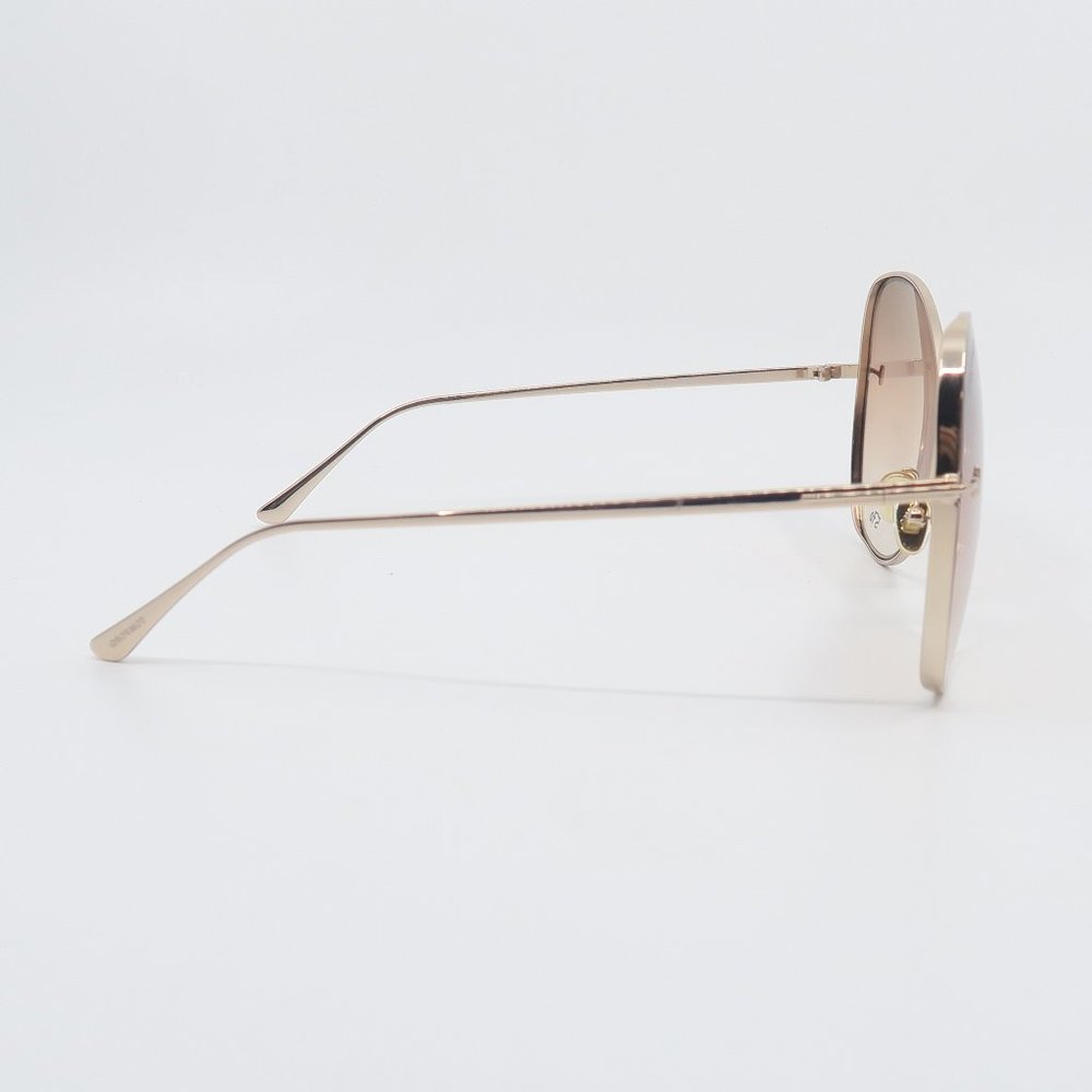 Tom Ford TF842 28F New Gold /Brown Gradient NICKIE Aviator Sunglasses with case. - Picture 4 of 6